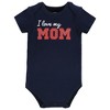 Hudson Baby Infant Boy Cotton Bodysuits, Love Mom - 3 of 4
