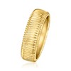 Pure Collection by Ross-Simons 18kt Gold Vermeil Ribbed Ring Size 7 - 3 of 4