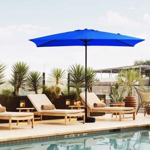 Hyleory 10FT Market Umbrella for All Seasons, 6 Iron Core Ribs, Size: 120" x 96" - 1 of 4