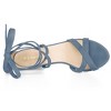 Allegra K Women's Open Toe Lace Up Strap High Block Heel Ankle Sandals - 4 of 4