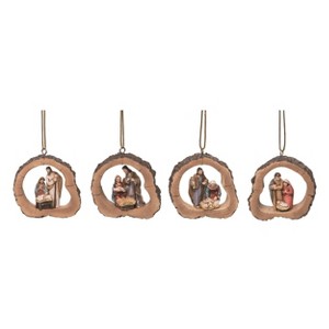 Transpac Resin Multicolor Christmas Framed Nativity Ornaments Set of 4 - 1 of 1