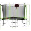 GDFStudio Marjory Outdoor/Indoor Steel Ladder Round Trampoline with Enclosure and Basketball Hoop - 3 of 4