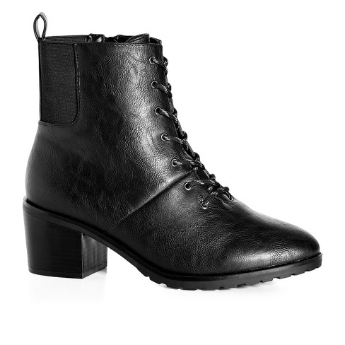 Women's Wide Fit Sloane Lace Up Ankle Boot - Black