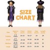 Girls Witch Costume for Girls Kids, Fairytale Witch Halloween Costume Dress Up With Hat,Halloween Witch Dress - 4 of 4