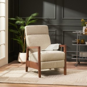Lyngins Modern Wood Hand Recliner Chair with High Back & Footrest,Accent Club Chair for Living Room,Bedroom - 1 of 4