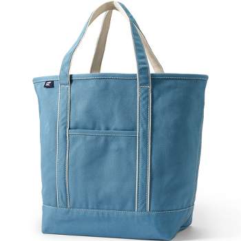 Lands End Natural Open Top Canvas Tote Bag Size: Large White