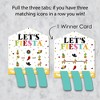 Big Dot of Happiness Let's Fiesta - Fiesta Game Pickle Cards - Pull Tabs 3-in-a-Row - Set of 12 - 3 of 4