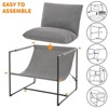 EcoSummer Modern Sling Accent Chair, Plush Shredded Foam Upholstered Lounge Armchair for Living Room, Bedroom & Office Reading Nook ¨C Light Gray - 2 of 4