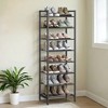 Narrow Shoe Rack, Sturdy 8 Tier Metal Tall Shoe Rack Shelf, Slim Shoe Storage Organizer for Closet Entryway Small Spaces for 18 Pairs Shoes - 2 of 4