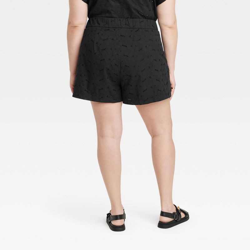  Women's High-Rise Eyelet Shorts - A New Day™, 3 of 11