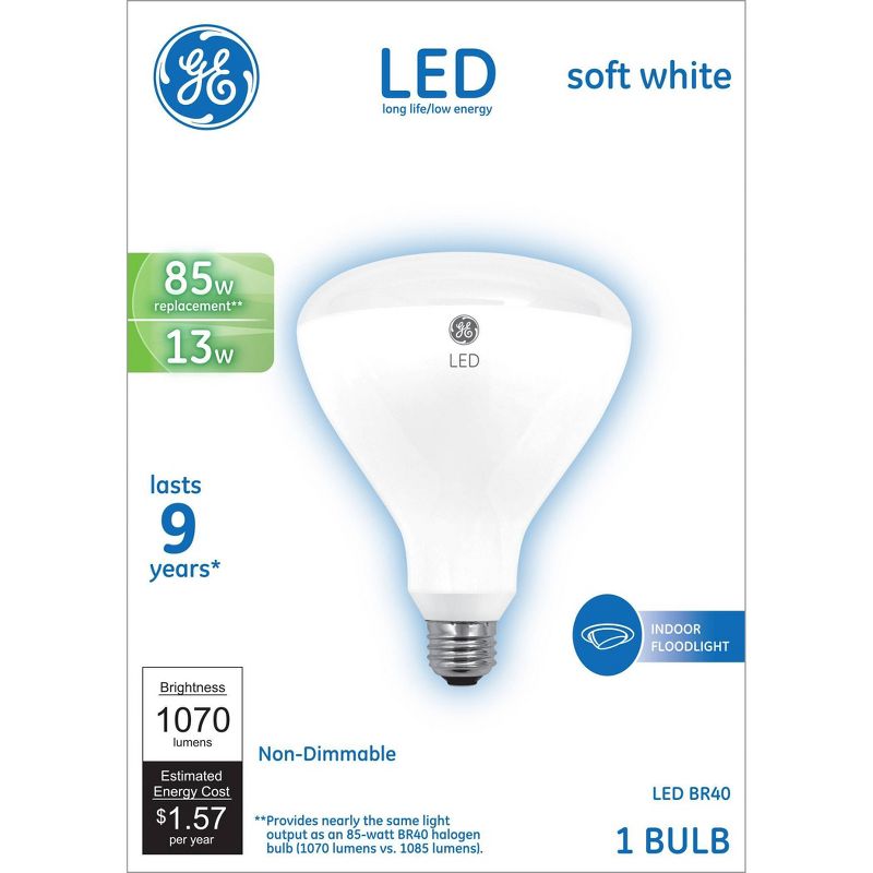 GE 13W 85W Equivalent Basic LED Indoor Floodlight Soft White, 1 of 4