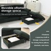 Whisen Oversized Chenille Sectional Sofa with Storage Ottoman and Pockets, Adjustable Phone Holder and Charging Ports - 3 of 4