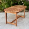Amazonia Beijo 7pc Teak Finish Wood 100% FSC Oval Patio Dining Set White - 4 of 4