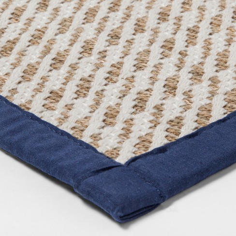 34"x20" Border Kitchen Mat Blue - Threshold™