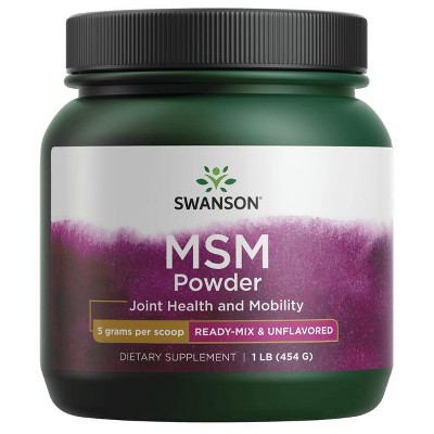 Swanson Msm Powder - Ready-Mix & Unflavored 1 lb Powder.