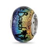 Black Bow Jewelry Myrtle Beach & Palm Trees Dichroic Glass & Sterling Silver Bead Charm - 4 of 4