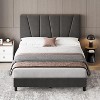 Bed Frame with Adjustable Headboard, Upholstered Platform Bed Frame with Strong Wooden Slats, No Box Spring Needed, Easy Assembly - 4 of 4