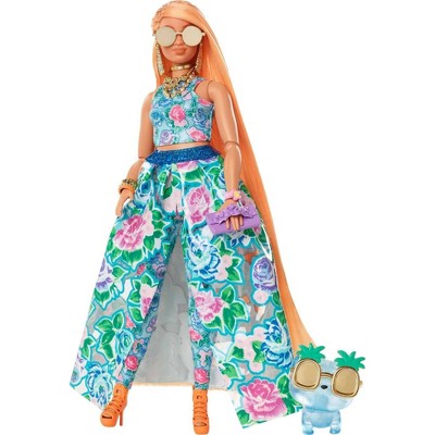 Barbie Doll in Trendy Pink Jumpsuit with Accessories and Pet Puppy (Target  Exclusive)