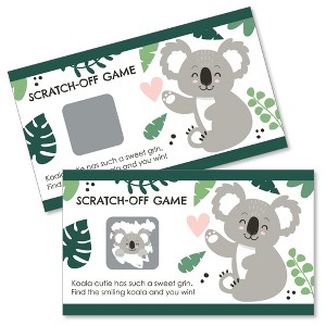 Big Dot of Happiness Koala Cutie - Bear Birthday Party and Baby Shower Game Scratch Off Cards - 22 Count - 1 of 4