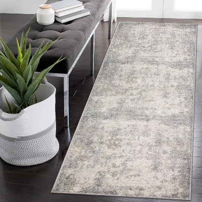 Modern Abstract Rug Blue Shag Plush Low Pile Doormat Soft Non Shedding Fade Stain Resistant Contemporary Carpet for Doorway Bathroom