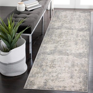 Modern Abstract Rug Blue Shag Plush Low Pile Doormat Soft Non Shedding Fade Stain Resistant Contemporary Carpet for Doorway Bathroom - 1 of 4