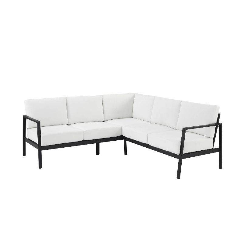Linon Lark Aluminum Sectional Sofa White, 1 of 14