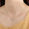 Unique Bargains Women's 925 Sterling Silver Eye Pendant Necklace Choker - 2 of 4