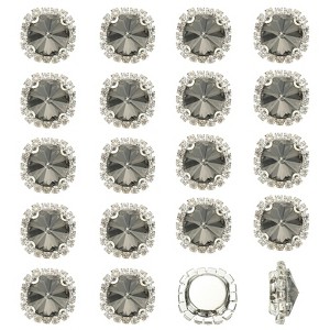 Unique Bargains DIY Craft Clothing Shoe Hat Bag Button Decor Claw Gem Rhinestones 32 Pcs - 1 of 4