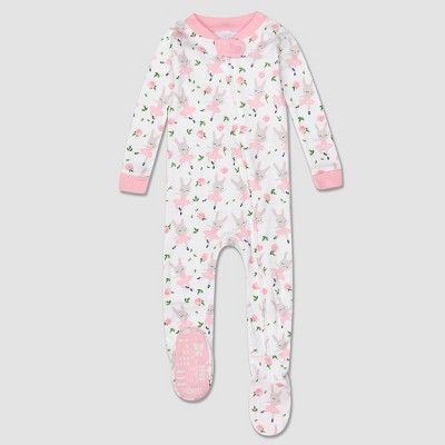 Honest Baby Girls' Tute Cute Organic Cotton Snug Fit Footed Pajama - 12M