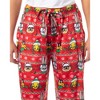 Looney Tunes Womens' Christmas Character Santa Bugs Taz Daffy Pajama Pants Red - 3 of 4