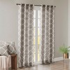 PAGED Curtains Fretwork Print Grommet Top Window Curtain Panel Privacy Assured with Light Filtering for Bedroom, Living Room - 4 of 4