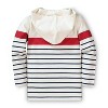 Hope & Henry Boys' Hooded Henley Pullover (White with Red Stripes, 6-12 Months) - 2 of 4