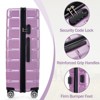 Sapphtopaz 3pcs Hardshell Luggage Sets ABS+PC Suitcase Durable Luggage Carry On Suitcase Suitcases with Wheels, Spinner Wheels (20" 24" 28") - 4 of 4