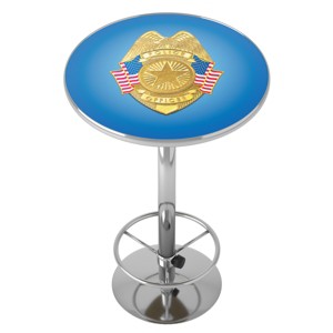 Police Officer Bar Table with Footrest - 1 of 4
