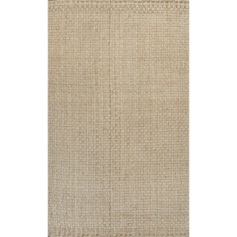 Jonathan Y Natural 8 ft. x 10 ft. Estera Hand Woven Boucle Chunky Jute Area Rug