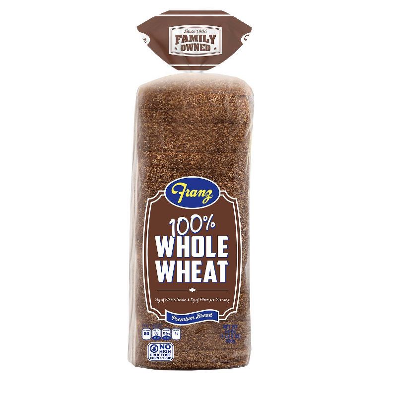 Franz 100^ Whole Wheat Sandwich Bread - 24oz, 1 of 6