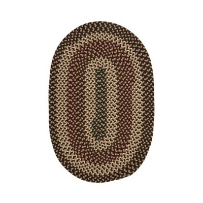 Colonial Mills Brook Farm Braided Rug, Natural Earth 2'x4', Oval Shape