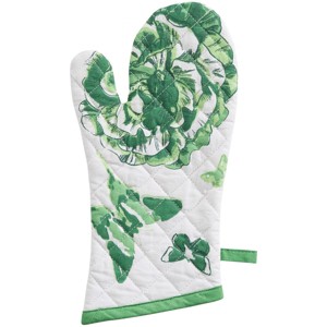 Patricia Heaton Home Green Florals And Flitters Floral Oven Mitt - 1 of 4