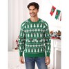 Family Christmas Sweater Reindeer Snowflake Pattern Crew Neck Holiday Pullover Knitwear - 3 of 4