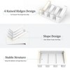 Aoibox Silicone Self Draining Soap Holder Set, 3 Soap Dishes for Bar Soap, Drying Keeps Soap Clean and Fresh - 4 of 4