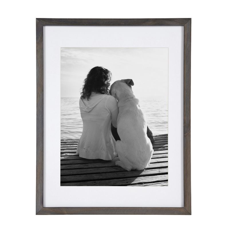 DesignOvation Gallery 14x18 matted to 11x14 Wood Picture Frame, Set of 2, 3 of 9