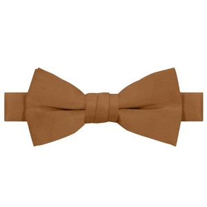 Jacob Alexander Young Boys' Solid Color Pre-Tied Adjustable Banded Bow Tie - 1 of 4
