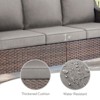 6 Pieces Rattan Patio Furniture Set, Patio Sofa Set Outdoor Conversation Set with Patio Swivel Chairs Ideas for Porch Deck - 4 of 4