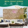 TUYOHW Metal Privacy Screen Outdoor, Decorative Privacy Panels, Freestanding Privacy Screen for Patio, Garden, Pool (White Square) - 4 of 4