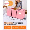 6 Pack Extra Large Moving Bags, Heavy Duty Packing Bags Zippers Handles Space Saving, Clothes Storage, College - 2 of 4