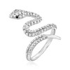 Ross-Simons 0.75 ct. t.w. Diamond Bypass Snake Ring With Black Diamond Accents in Sterling Silver - 3 of 4