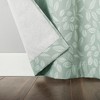 40"x63" Sun Zero Satti Embroidered Leaf 100% Blackout Grommet Curtain Panel Dusty Sage - 3 of 4