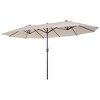 Outsunny 15ft Patio Umbrella Double-Sided Outdoor Market Extra Large Umbrella with Crank Handle for Deck, Lawn, Backyard and Pool - 4 of 4