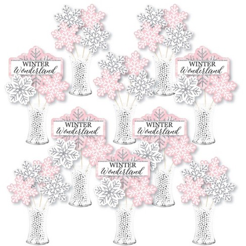 Big Dot Of Happiness Pink Winter Wonderland - Holiday Snowflake Birthday  Party And Baby Shower Candy Favor Sticker Kit - 304 Pieces : Target