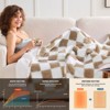 Heated Blanket Electric Throw, Heating Throw with 10 Heats Levels/8 Hours Auto Off, Brown Plaid Flannel Blanket Winter Warmer for Adults - 4 of 4